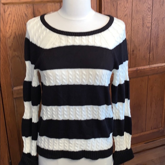 Striped Sweater🖤Black/Ivory by SANCTUARY - Picture 2 of 7